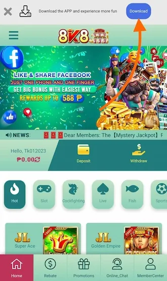 Get Started with 8k8 Sabong APK: The Best Cockfighting App