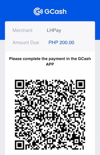 Step 5: The system will give you a QR code, please save this QR code. Then open the GCash application on your phone and pay by scanning this QR code.
